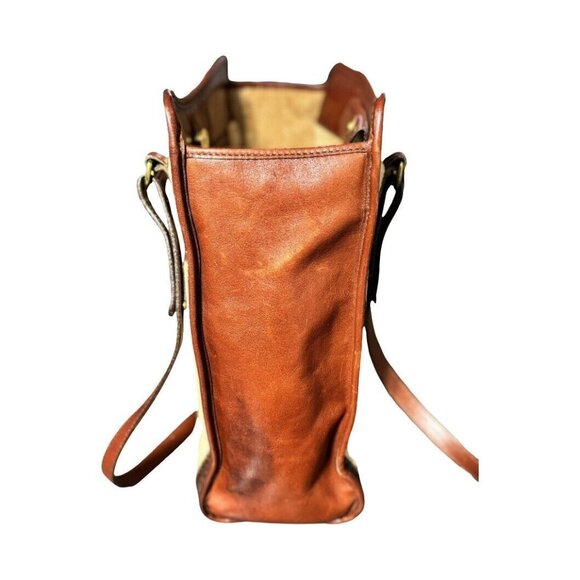 Brahmin Embossed Leather & Woven Shoulder Bag - Picture 5 of 8